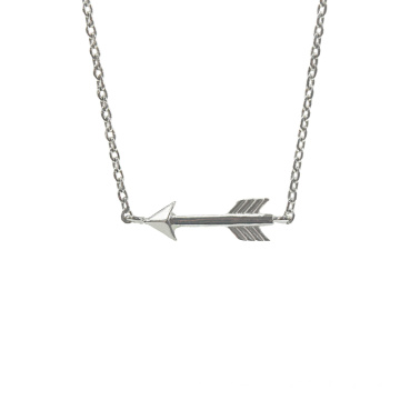 925 Sterling Silver High Polished Arrow Necklace